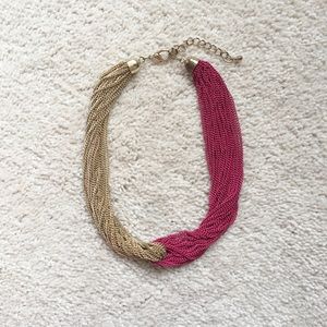 Gold Plated & Magenta Necklace